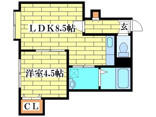 デュオール北野Iの物件間取画像